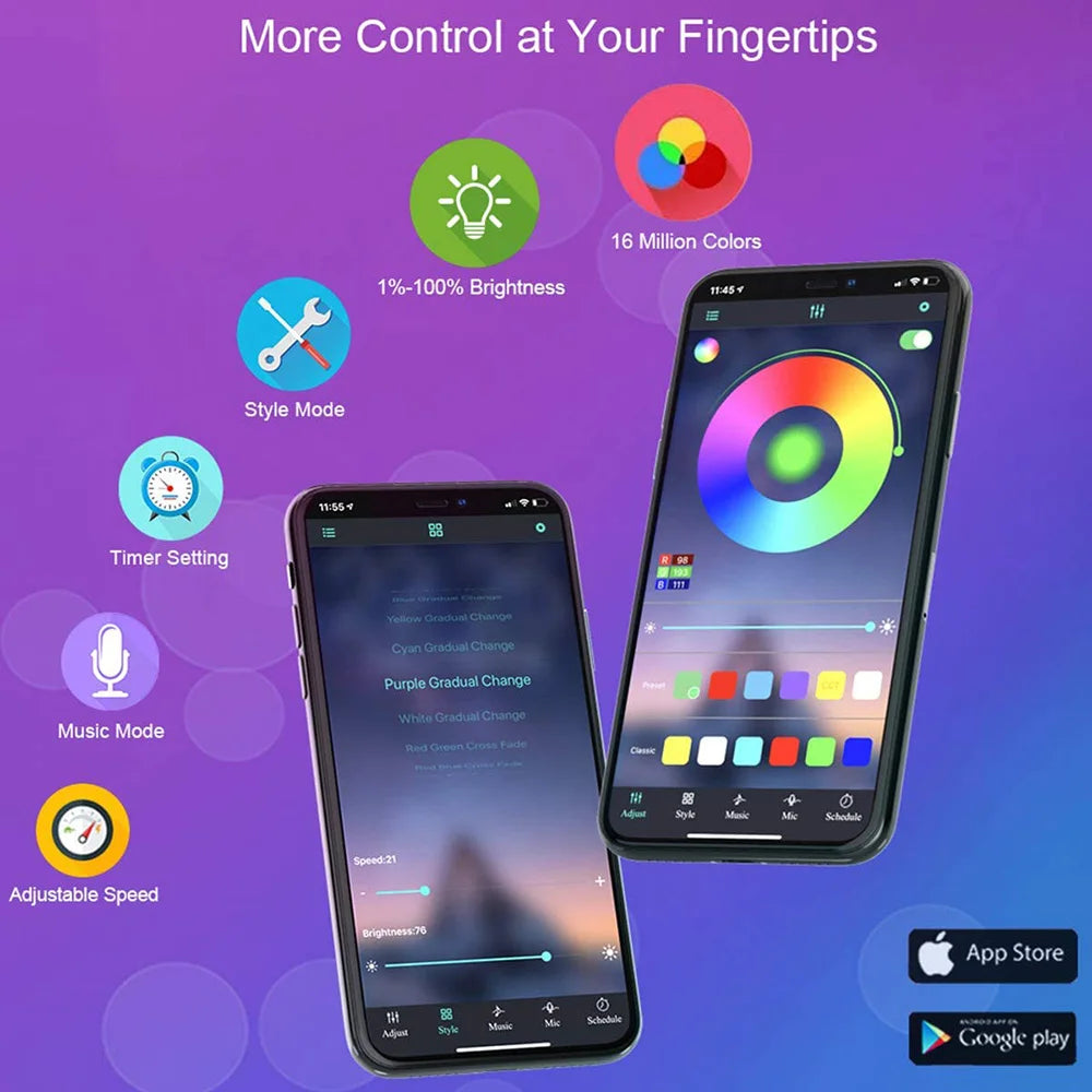 USB LED RGB Flexible Bluetooth - Nova Prices