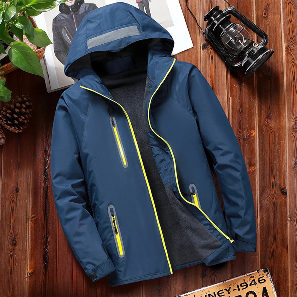 2024 Men Autumn Thin Outdoor Jacket Waterproof Reflective - Nova Prices