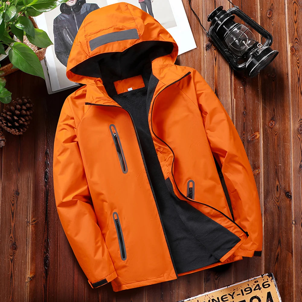 2024 Men Autumn Thin Outdoor Jacket Waterproof Reflective - Nova Prices