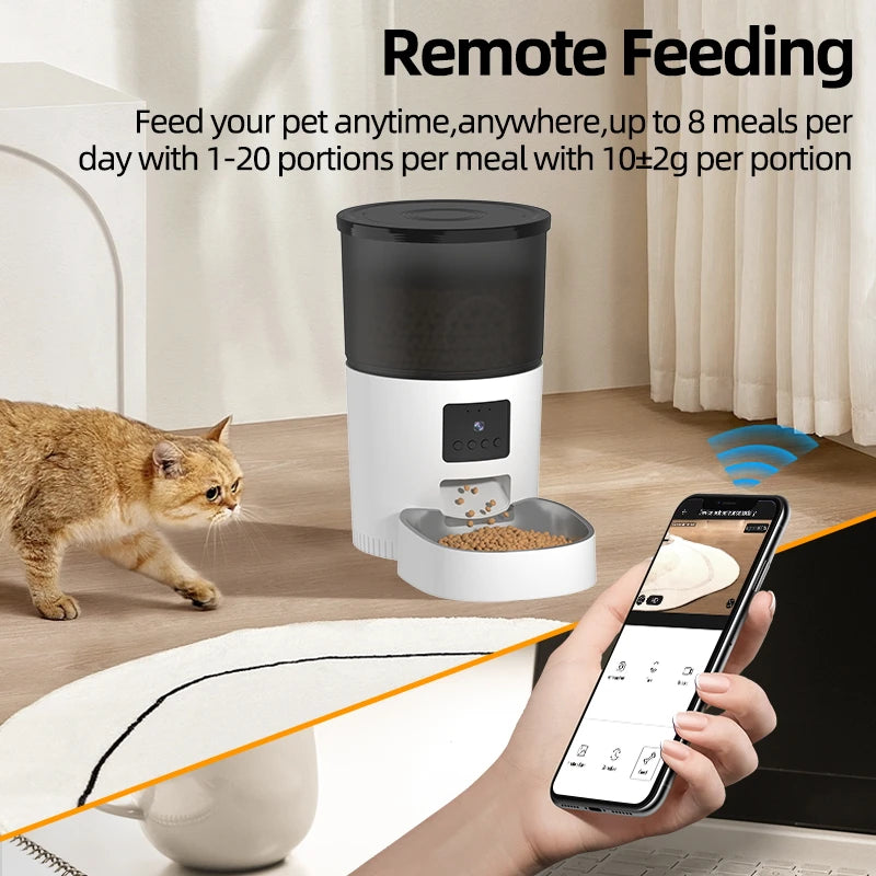ROJECO Automatic Cat Feeder With Camera Video - Nova Prices