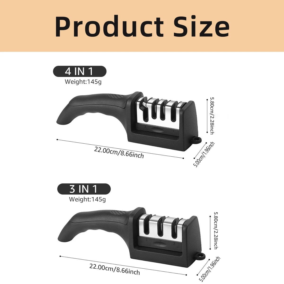 Kitchen 3-Segment Knife Sharpener Household Multi-Functional - Nova Prices