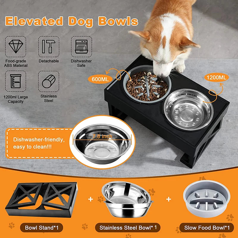 Elevated Dog Bowls 3 Adjustable Heights - Nova Prices