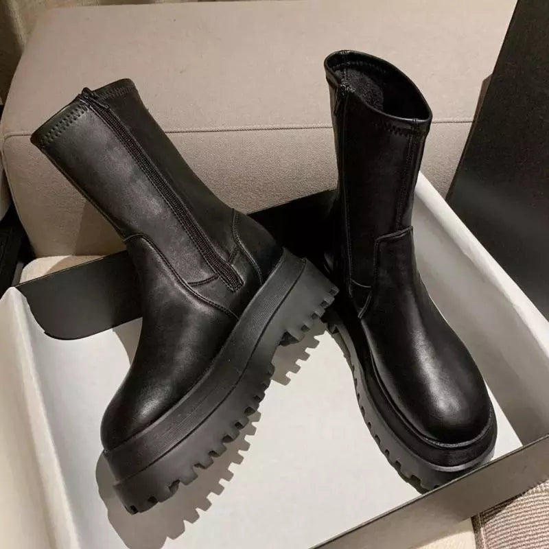 Fashion Platform Women Combat Winter Heels - Nova Prices