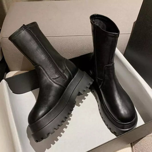 Fashion Platform Women Combat Winter Heels - Nova Prices
