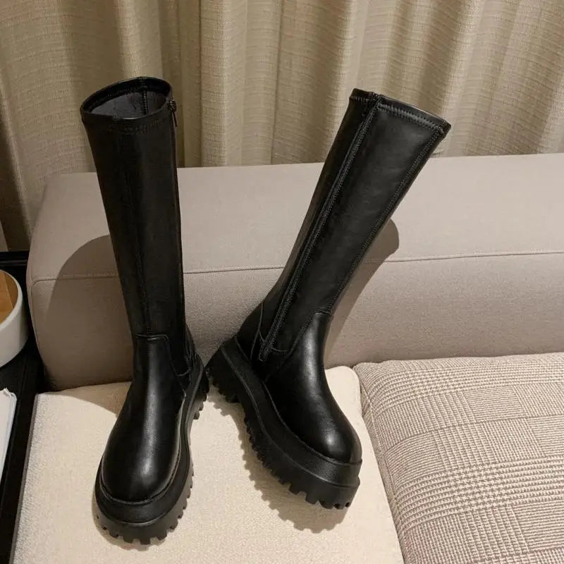Fashion Platform Women Combat Winter Heels - Nova Prices