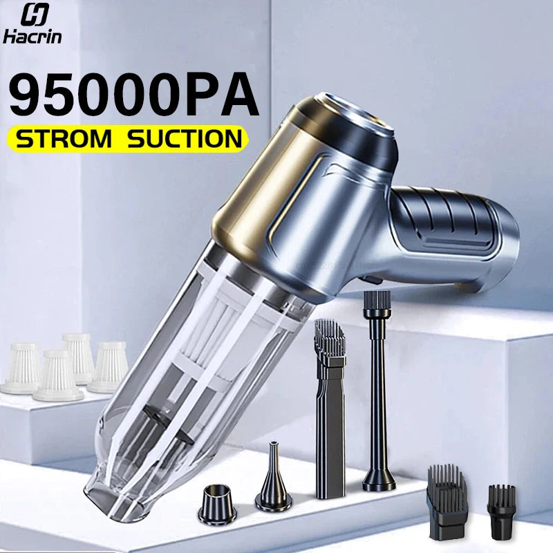 Car Vacuum Cleaner Portable Wireless95000PA Strong Suction Handheld - Nova Prices