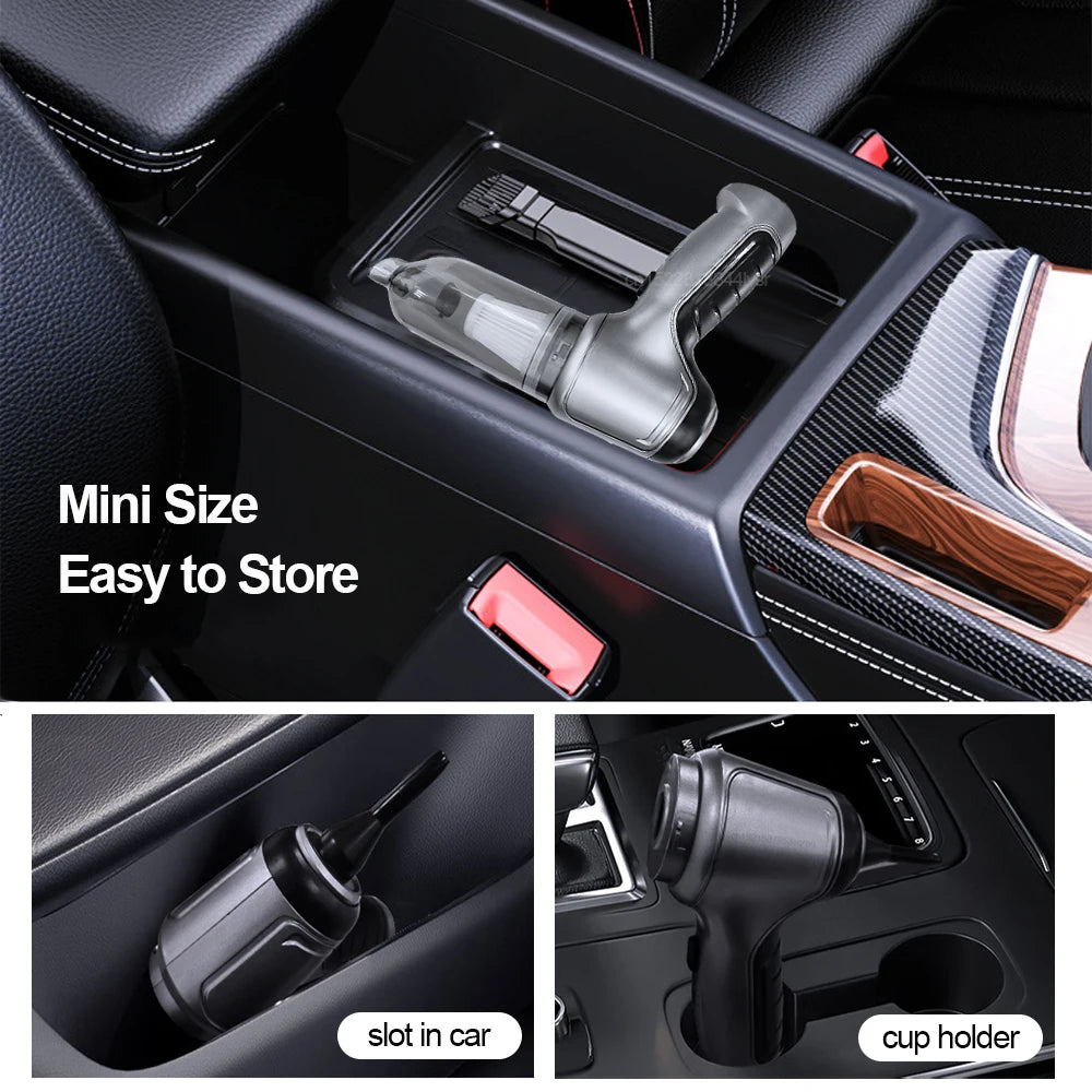Car Vacuum Cleaner Portable Wireless95000PA Strong Suction Handheld - Nova Prices