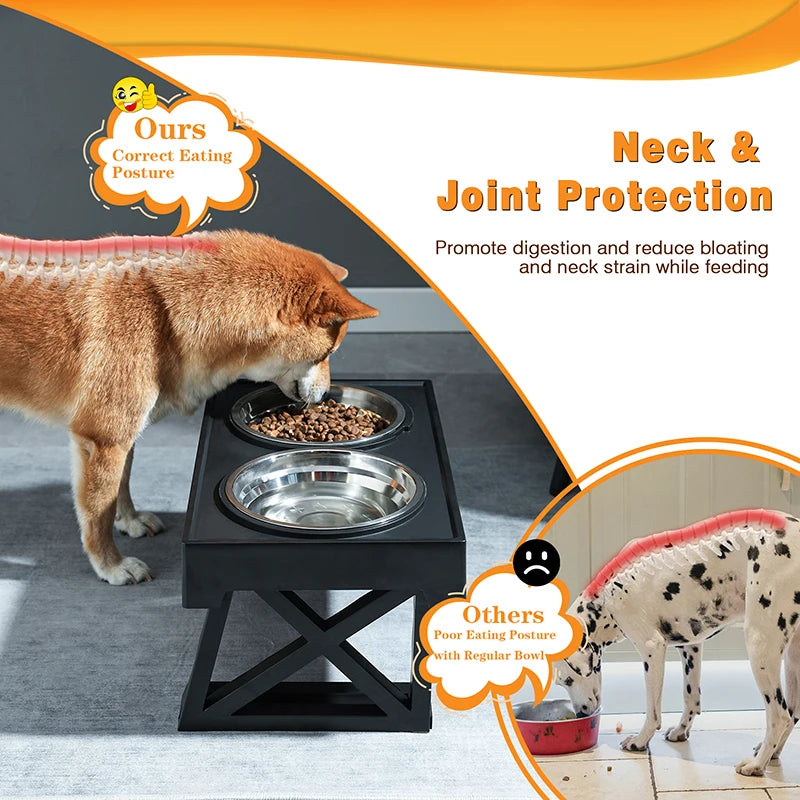 Elevated Dog Bowls 3 Adjustable Heights - Nova Prices