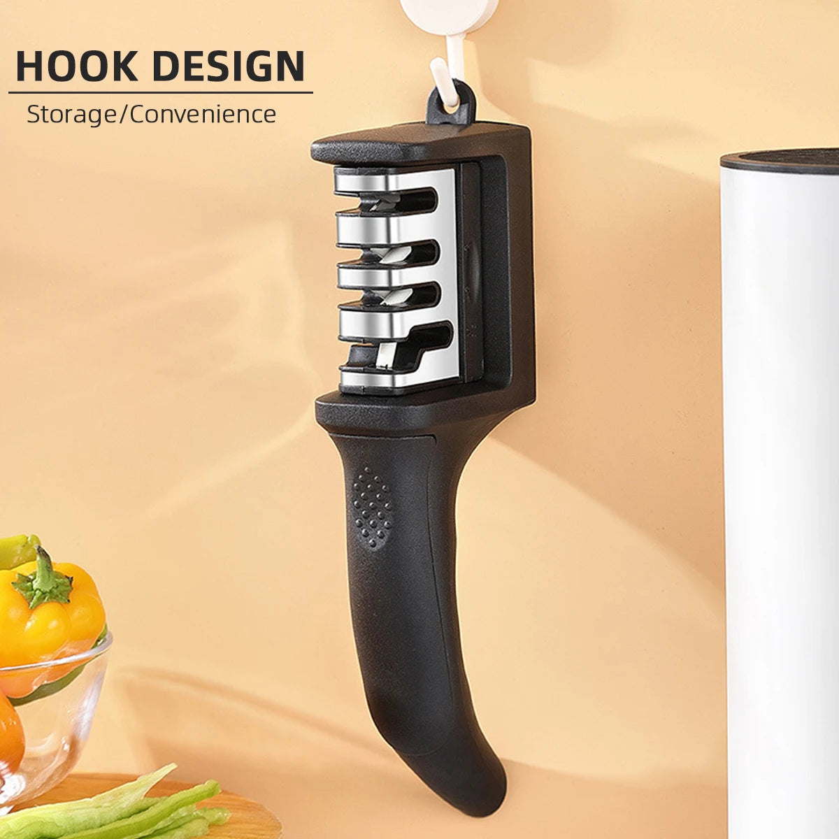 Kitchen 3-Segment Knife Sharpener Household Multi-Functional - Nova Prices
