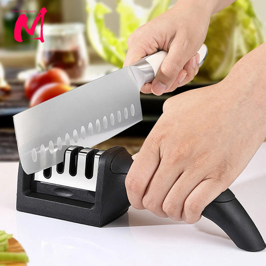 Kitchen 3-Segment Knife Sharpener Household Multi-Functional - Nova Prices
