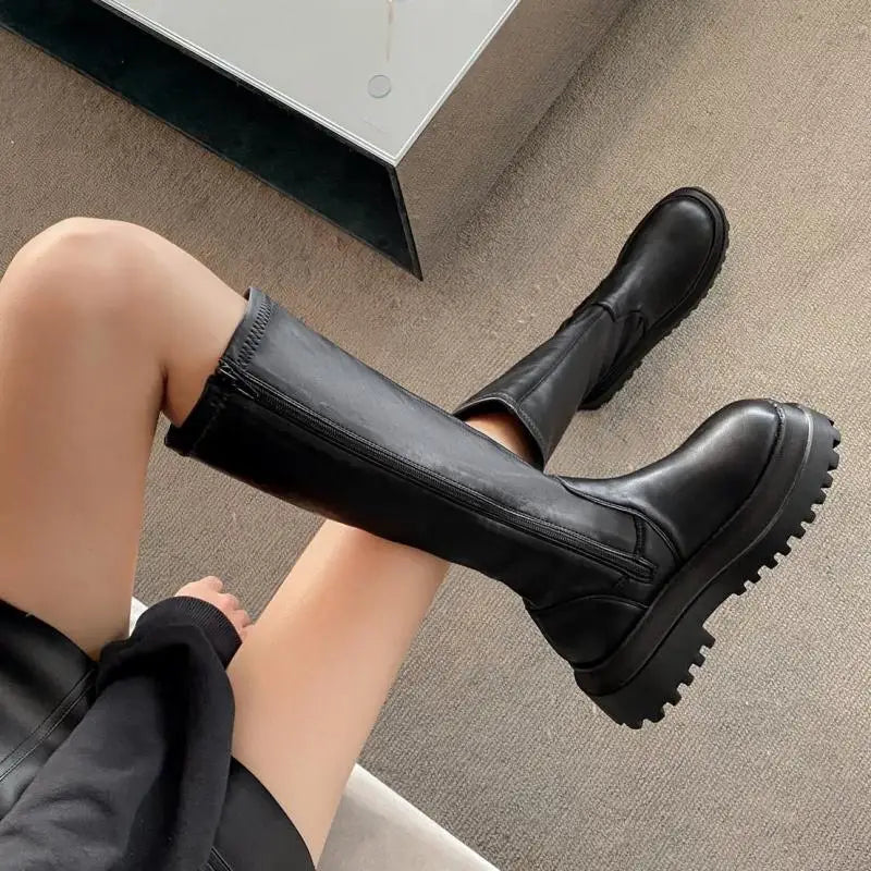 Fashion Platform Women Combat Winter Heels - Nova Prices