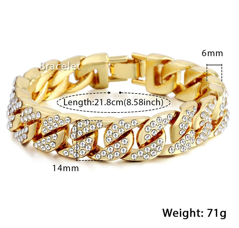 Miami Gold Curb Cuban Bracelet - Nova Prices